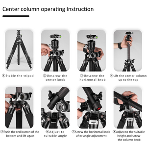Chuyên nghiệp linh hoạt máy ảnh Tripod Monopod với ngang cánh tay Tripod trung tâm Cột khung bóng-đầu-bóng-đầu - Product Image 4