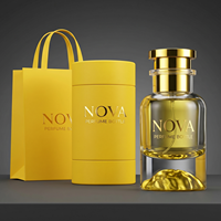 Botol Parfum Kaca Silinder Transparan Mewah 30ml 50ml 100ml Botol Semprot Kosong Custom dengan Tutup Semprotan Kabut Halus Kemasan