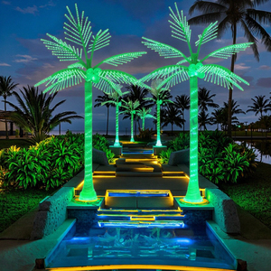 All'ingrosso in metallo cocco palme luci <span class=keywords><strong>LED</strong></span> per decorazioni natalizie interne/esterne ricaricabili alimentate a batteria - Product Image 1