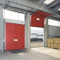 Porte sectionnelle industrielle à structure robuste, haute durabilité, fonctionnement fiable pour atelier industriel lourd, porte extérieure