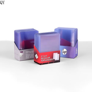 YY Clear Regular <b>PVC</b> Trading Card <b>Top</b> Loader for Game Cards Hard <b>Top</b> Loader Card Sleeve Protectors - Product Image 4