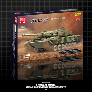 Mould <span class=keywords><strong>King</strong></span> 20020S Jouets militaires motorisés Application technique Télécommande Bataille Assemblage Modèle Set No.Leopard3 Tank Building Block - Product Image 6