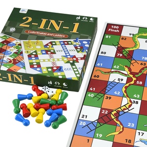 Juego de Serpientes y Escaleras, Juguete Educativo de Papel y Plástico, Juego Completo con Spinner, Divertido Juego de Mesa para Niños - Product Image 1