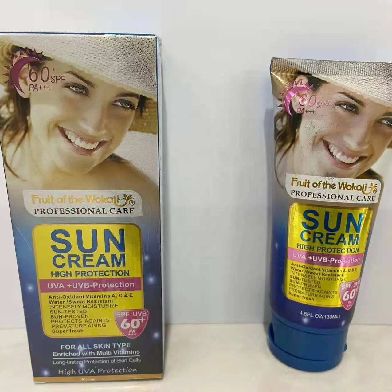 Крем Wokali Sunblock SPF60 с высоким уровнем Уфа/уфв, защита от солнца, функция осветления и разглаживания кожи