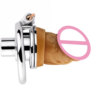 Candado de Castidad Masculino FRRK de Acero Inoxidable con Cabeza de Dildo de Silicona, Jaula para Pene, Cinturón de Castidad, Juguetes Sexuales de Abstinencia - Product Image 2
