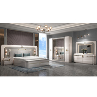 Ensembles de cadres de lit de taille King, meubles de luxe, lits de maison, chambre d'hôtel, ensemble de meubles de chambre à coucher en bois moderne