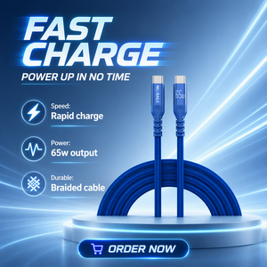 Câble <span class=keywords><strong>de</strong></span> charge rapide Type-C NIUBAILE 65W USB 3.0 Connecteurs <span class=keywords><strong>iPhone</strong></span> Gaine en nylon Conducteur en cuivre étamé pour utilisation sur ordinateur Android - Product Image 1