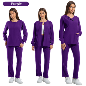 Chaqueta de manga larga Uniformes Medicos Multi-Colores Alta calidad Enfermera Doctor Uniformes Hombres Damas Scrubs Conjuntos Traje médico - Product Image 6