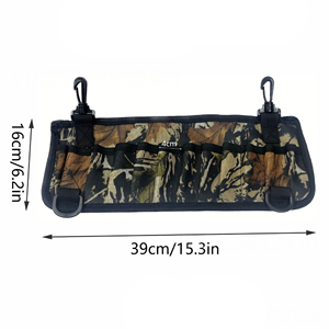 Sac de ceinture camouflage double face à 24 compartiments en tissu Oxford, organisateur de rangement portable pour extérieur, sac de transport d'équipement de terrain - Product Image 4