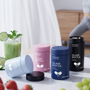 Bouteille vide pour emballage de gommes vitaminées 90ml 120ml 150ml 180ml, conteneur en verre pour compléments alimentaires avec bouchon CR - Product Image 3