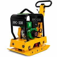 Compacteur à plaques vibrantes FPC-330, compacteur manuel portable, machine de compactage du sol robuste pour la construction