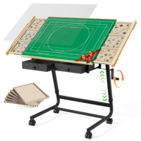 Table de puzzle en bois réglable en hauteur, durable, avec tiroirs et plateau inclinable pour adultes, mobilier de loisirs à domicile