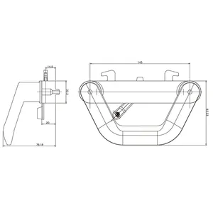 Aluminium Schuifdeur Handvat Met Multi-Point Sliding Lock Systeem Accessoires