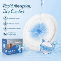 MummyFriend Almohadillas Absorbentes Desechables Tridimensionales y Transpirables para Lactancia, con Pulpa de Madera SAP y Tela No Tejida de Aire Caliente para Maternidad