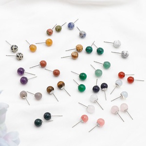 Pendientes de Cristal Natural de Ágata Amatista Pulida, Estilo Retro Elegante con Tema de Campanita, Moda Femenina, Venta en Vivo Transfronteriza - Product Image 2