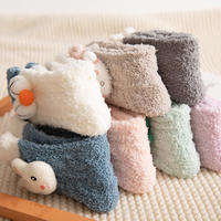 Chaussettes d'hiver thermiques en polaire corail épaissies pour femmes, avec peluche, mignonnes, pour dormir, vente en gros
