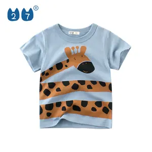 Blue 100% Cotton Baby Boys Animal Short Sleeve T Shirts 1 Years To 10 Years