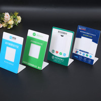 Pas de minimum bon marché découpé à l'emporte-pièce personnalisé imprimé table de paiement de code de balayage de téléphone portable acrylique stande