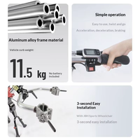 Accessoires de fauteuil roulant sportif légers de haute qualité, handbike électrique avant pour la rééducation thérapeutique