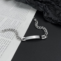 Bijoux à logo personnalisé, bracelets de mode en acier inoxydable, bracelet de luxe à maillons cubains, vente en gros d'usine, bracelet fin pour homme