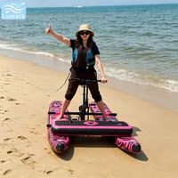 Bateau gonflable plat à structure Drop Stitch pour 1 personne, avec cadre en aluminium et matelas flottant avant, léger, portable pour rivière, de Chine, Lumark