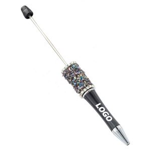 Stylos à perles en cristal DIY pour filles - Stylos à perles en plastique créatifs - Idées de cadeaux promotionnels mignons - Product Image 1