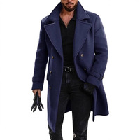 Manteau en laine pour homme automne/hiver, double boutonnage, épais, en tweed, trench-coat, Sehe Fashion