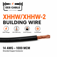 Câble électrique en cuivre toronné 12AWG XHHW/XHHW-2 600V, isolé XLPE, pour câblage commercial et industriel