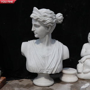 Ornement de manoir Statue de <span class=keywords><strong>buste</strong></span> en <span class=keywords><strong>marbre</strong></span> célèbre antique personnalisée - Product Image 1