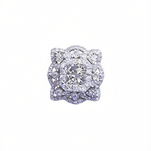 Anello in Oro Bianco con Diamante Taglio Brillante Rotondo Colore D Naturale Certificato GIA Gioiello Classico da Donna per Fidanzamento - Product Image 1