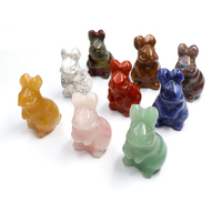 Lapin de Pâques sculpté en pierre naturelle et cristal, cadeaux de mariage pour invités, protection énergétique, décoration intérieure, cadeau spirituel