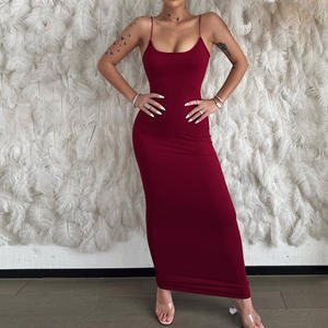 Robe d'été noire sexy pour femmes Streetwear Sleeveless Backless Solid Spaghetti Strap Bodycon Casual Clubwear Elegant Party Dresses - Product Image 5