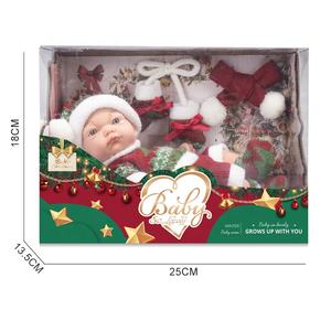 Poupée bébé de 10 pouces <span class=keywords><strong>cadeau</strong></span> de Noël <span class=keywords><strong>mon</strong></span> <span class=keywords><strong>premier</strong></span> jouet de poupée bébé avec des vêtements de Noël - Product Image 2