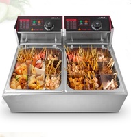 औद्योगिक वाणिज्यिक बिजली गहरी Fryer डबल टैंक 6L + 6L फ्रायर
