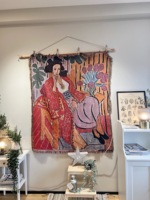 Offre Spéciale Tapisserie Fil Teint Machine Tissage Jacquard Tapisserie Vintage Logo Personnalisé Tissé Oem