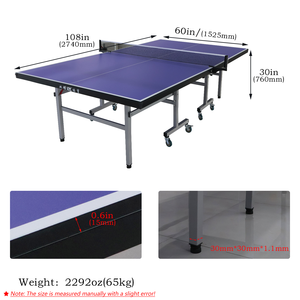 <span class=keywords><strong>Mesa</strong></span> de Tenis de <span class=keywords><strong>Mesa</strong></span> Plegable de MDF de 15 mm de Grosor con Ruedas, <span class=keywords><strong>Mesa</strong></span> de <span class=keywords><strong>Ping</strong></span> <span class=keywords><strong>Pong</strong></span> de Alta Calidad con Patas de 30*30 mm, Venta al por Mayor - Product Image 2