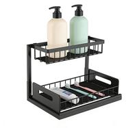 Zenewood Unterschrank-Organizer Ausziehbarer Schrank-Organizer 2-stufiges Ausziehregal Unterschrank-Aufbewahrung