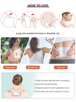 Échantillon gratuit de plâtre menthol naturel à base de plantes hydrogel auto-chauffant coloré pour adultes rhumatismes cou soulagement de la douleur Patch en gel