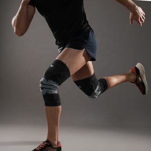 JINGBA Pro diz yan stabilizatörler ile sıkıştırma manşonu diz parantez Patella jel Pad için spor voleybol basketbol diz ağrısı - Product Image 6