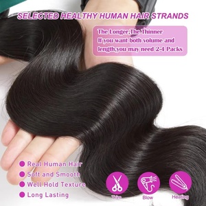 Extensions de cheveux humains 16A Body Wave, 100% cheveux philippins bruts non traités, provenant d'un seul donneur, pour femmes, à coudre rapidement - Product Image 4