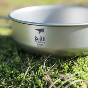 Bol de camping minimaliste en titane de qualité supérieure, anti-brûlure, pliable et empilable, vaisselle en métal pour le camping, les voyages et le bureau - Product Image 4