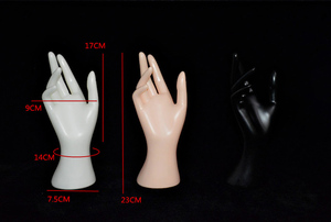 현실적인 실리콘 마네킹 손 여러 가지 색상 디스플레이 팔찌 반지 슬림 모델 손 마네킹 보석 - Product Image 6