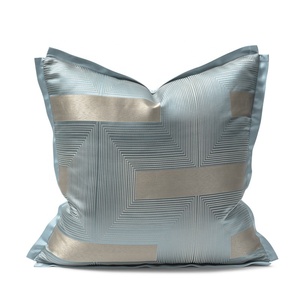 18&quot; <strong>Throw</strong> <strong>Pillow</strong> Covers Luxury Jacquard <strong>Blue</strong> Sofa Seat Cushion Covers Decorative <strong>Pillows</strong> Case - Product Image 2