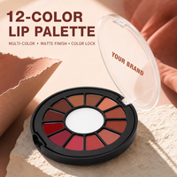 Palette de rouges à lèvres 12 couleurs multicolores longue tenue, anti-transfert, naturel, ne colle pas au verre, différentes nuances pour maquillage quotidien, marque privée
