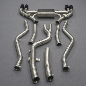 304 Stainless Steel Racing Cat-Back Exhaust System for BMW M340i G20 2020-2023 with Valvetronic Muffler - Product Image 3