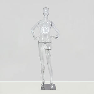 Maniquí <span class=keywords><strong>Transparente</strong></span> 3D de Material PC Ecológico, Maniquí Masculino y Femenino <span class=keywords><strong>Transparente</strong></span> de Cuerpo Completo para Exhibición de Ropa - Product Image 3