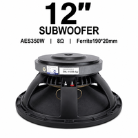 Haut-parleur PA professionnel 12 pouces 350W RMS 98dB Haute Sensibilité Bobine Mobile 75mm Aimant Y35 190mm 8ohm Sonorisation Métallique pour Église KTV Scène