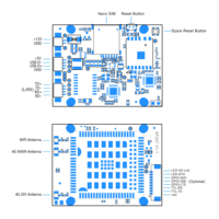 Módulo WiFi Habolink AF207 4G con VPN y Función de Roaming, Router Módem LTE CAT4, Puerto Serial TTL a RS232/RS485
