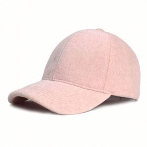 Gorras de Béisbol de Lana y Cachemira para Mujer, de Alta Calidad, Color Sólido, Cálidas para Invierno, Venta al Por Mayor - Product Image 2