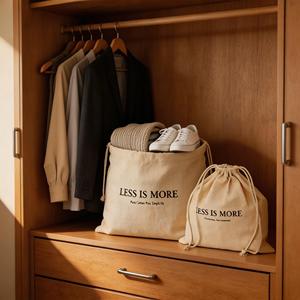 Bolsa Ecológica de Algodón con Cordón para Ropa de Bebé, Bolsa de Algodón con Logotipo Personalizado para Ropa y Zapatos - Product Image 4